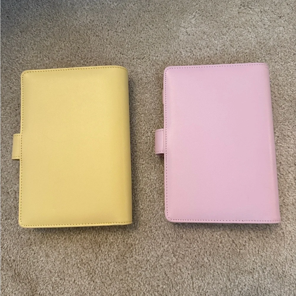 2pc Pink and Yellow A6 Ring Binder Bundle